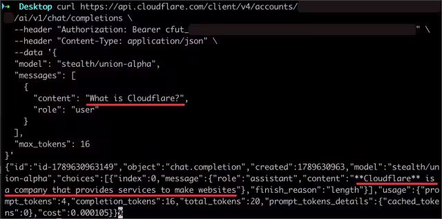 如何通过 Cloudflare 免费使用神秘模型 Union Alpha 4